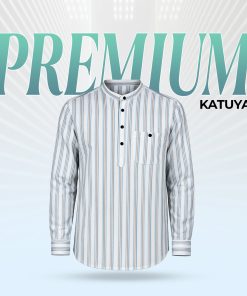 Urban Stripe Mandarin Collar Katuya