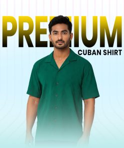 Hunter Green Embossed Cuban Shirt